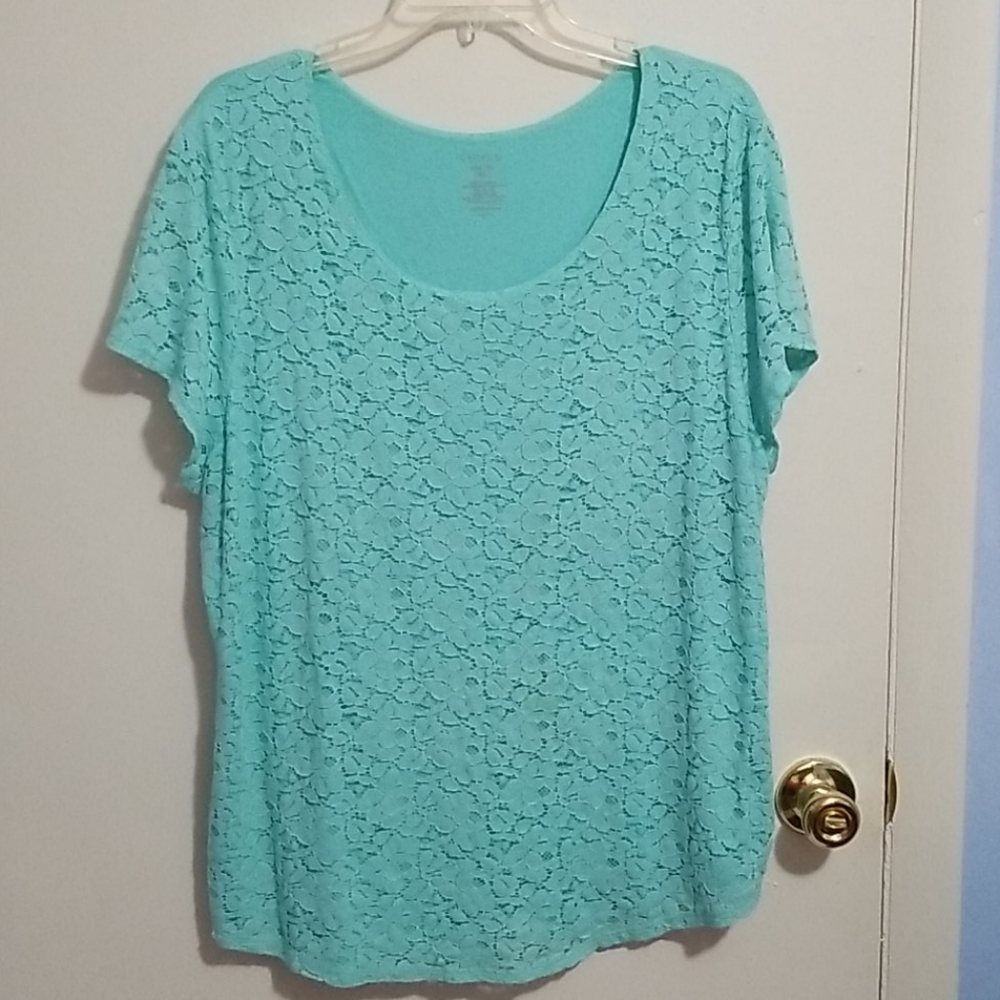George Light Blue Floral XXL Blouse